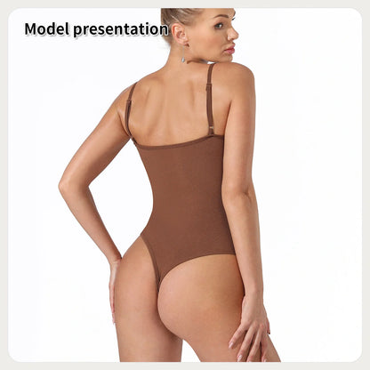 Chic and Comfortable Women's Bodysuit in Versatile Solid Colors: Black and Coffee