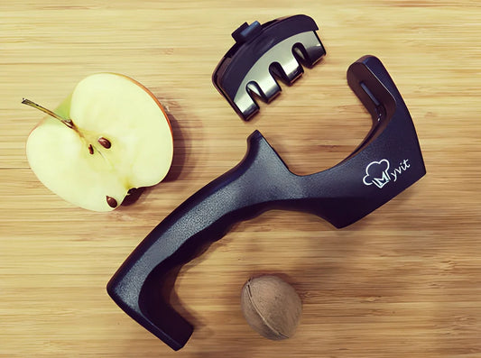 3-Stage Pro Knife Sharpener with Coarse and Fine Slots for Reshaping and Honing Blades