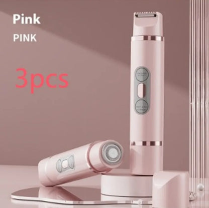 Dual-Head Electric Razor: Painless Women's Epilator for Bikini, Underarm, Face & Body Hair Removal