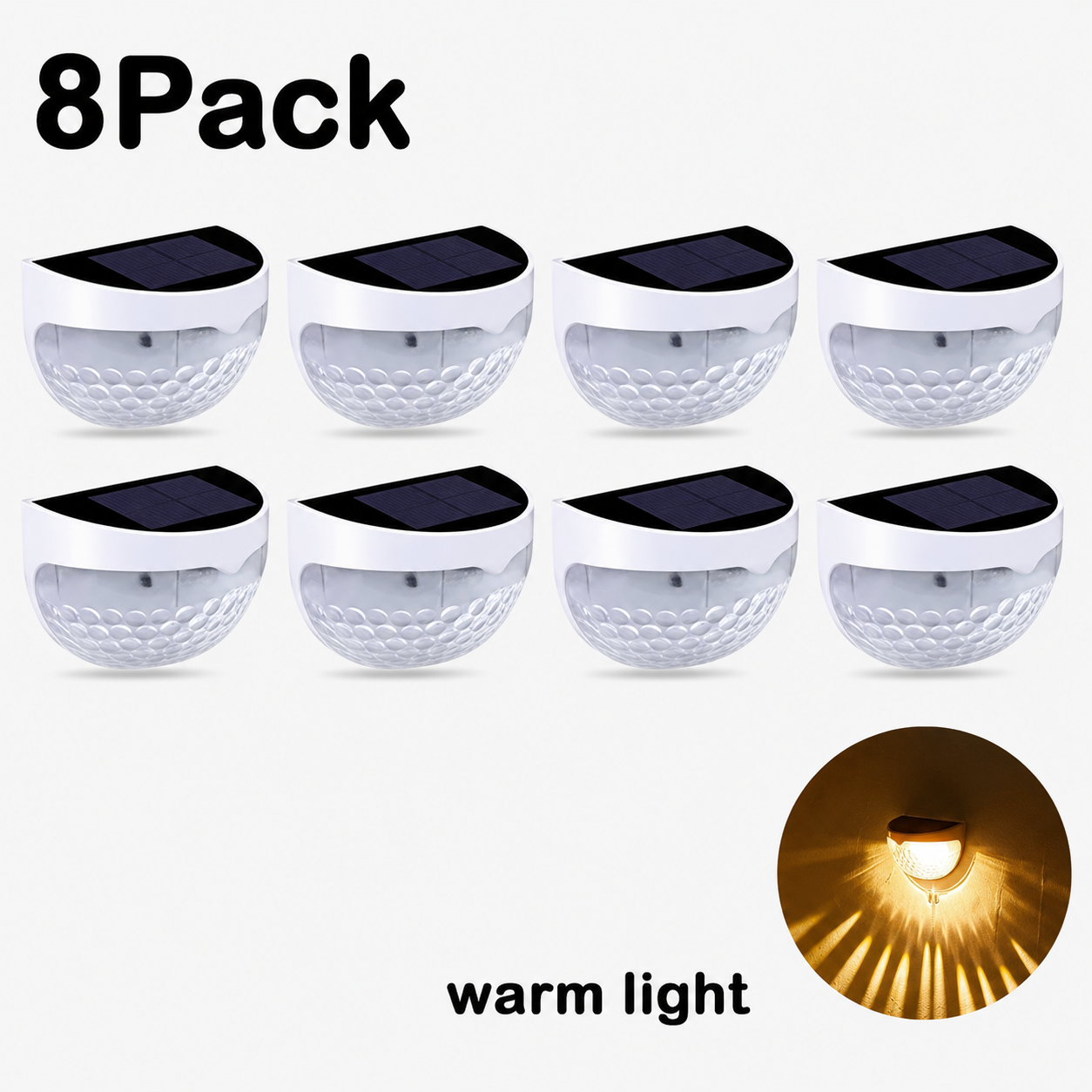 Solar-powered outdoor wall lamp with integrated LED technology providing 8-12 hours of continuous illumination from a single day's solar charge, featuring IP55 waterproof rating for year-round garden use