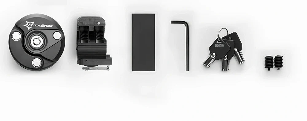 Black folding bicycle anti-theft chain lock, 585mm length with zinc alloy body and 3mm steel joints for secure bike protection