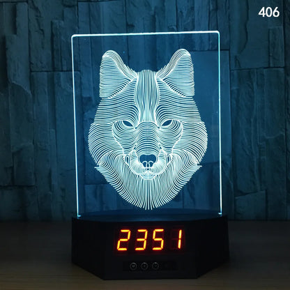 Glowing 3D dolphin LED night light on a table with remote control