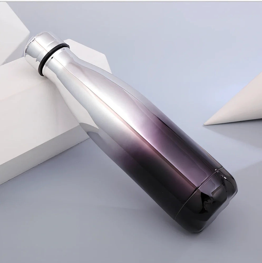 Stainless steel thermal water bottle with 500ml capacity and vacuum insulation technology