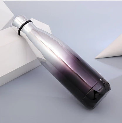 Stainless steel thermal water bottle with 500ml capacity and vacuum insulation technology