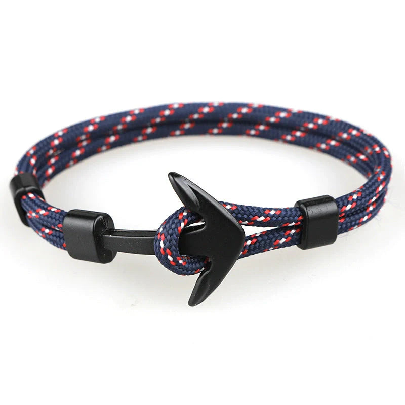 Unisex Pirate Anchor Bracelet with detailed nautical design, perfect for sea lovers and fashion enthusiasts.