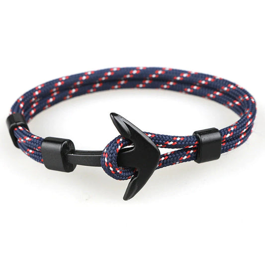 Unisex Pirate Anchor Bracelet with detailed nautical design, perfect for sea lovers and fashion enthusiasts.