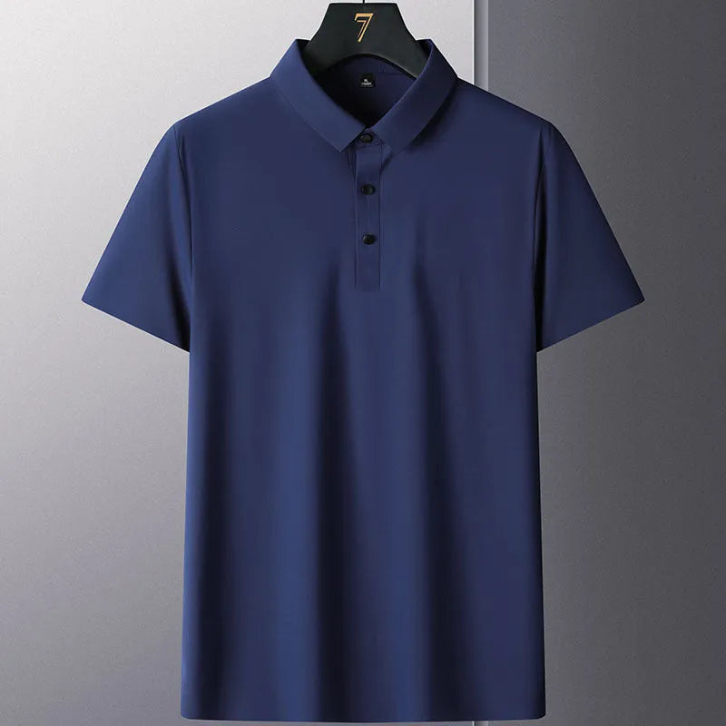 Non-ironing men's shirt in solid colour with short sleeves, available in multiple sizes and colours.