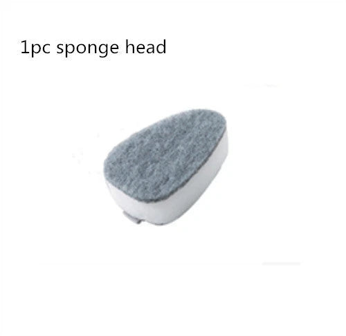 Long-handled kitchen cleaning brush with removable head, designed for efficient and hygienic scrubbing of dishes, bowls, and surfaces.