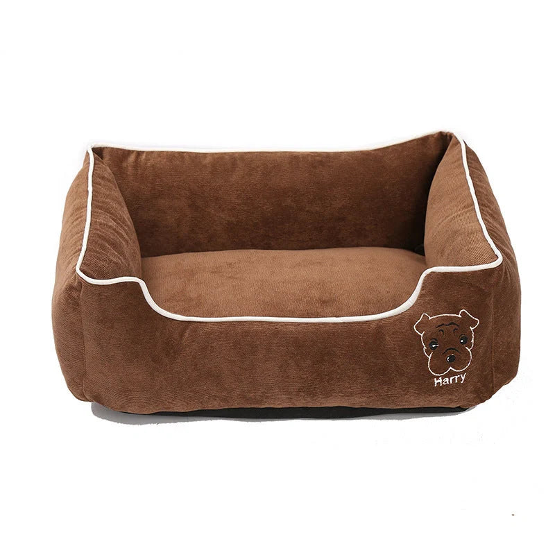 Bite resistant corduroy pet kennel in various colors and sizes