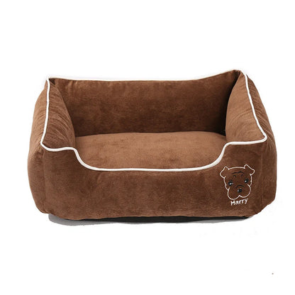 Bite resistant corduroy pet kennel in various colors and sizes