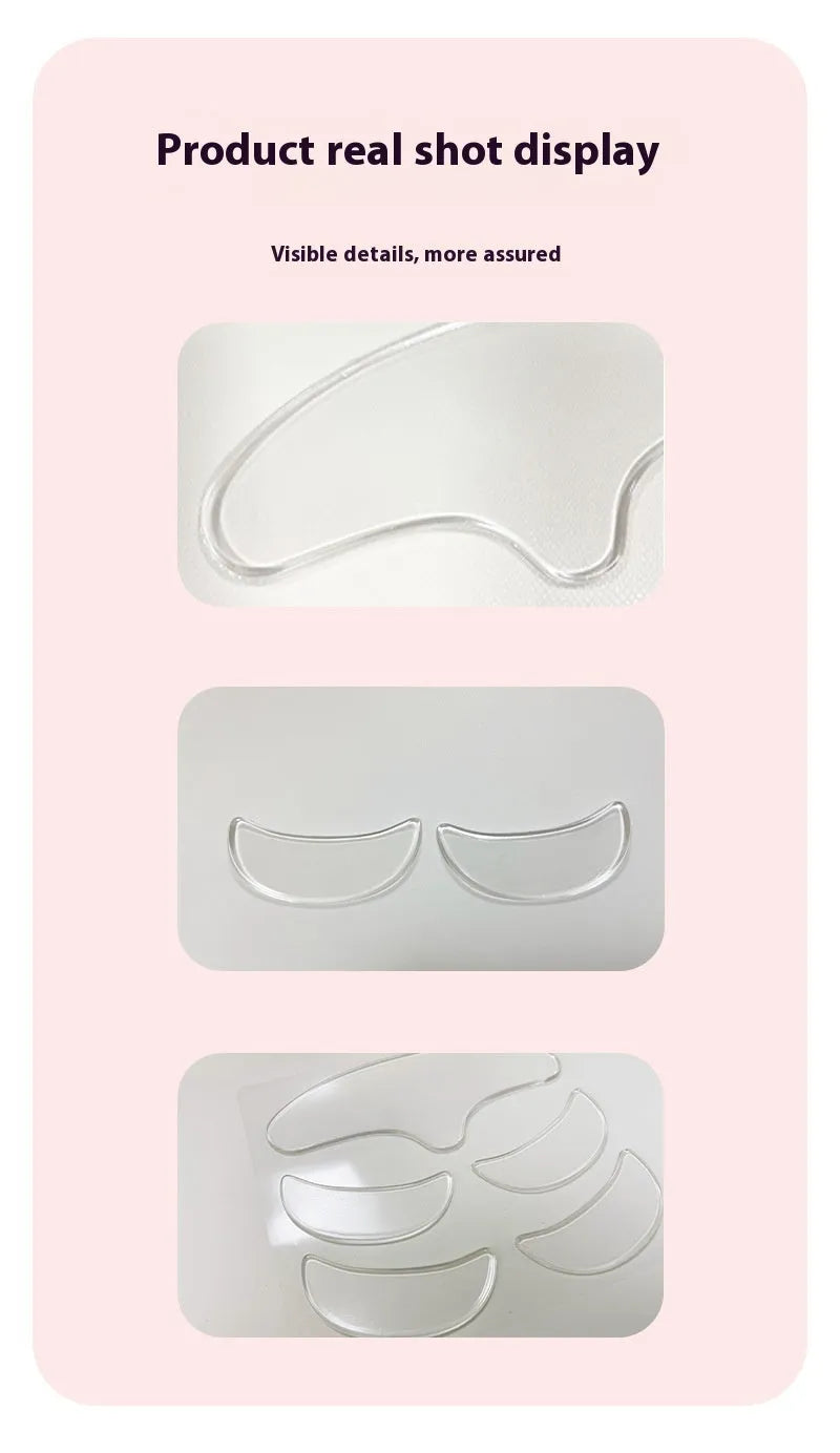 Five silicone anti-wrinkle face stickers for wrinkle removal, resistance and prevention