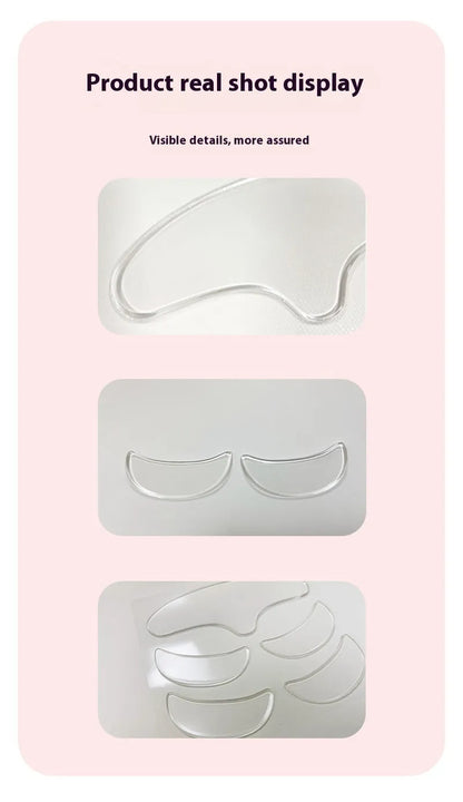 Five silicone anti-wrinkle face stickers for wrinkle removal, resistance and prevention