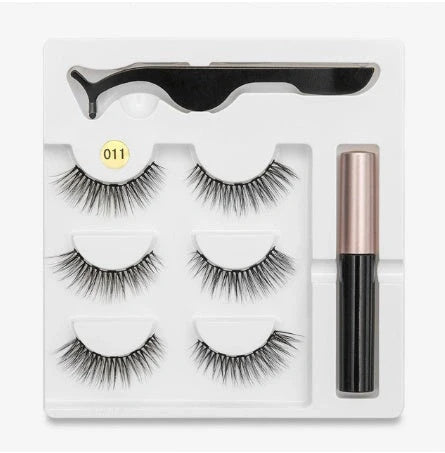 Magnetic false eyelashes for a voluminous, natural look without glue.