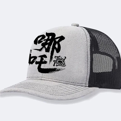 Men's casual baseball cap in black with adjustable strap, made from polyester fabric.