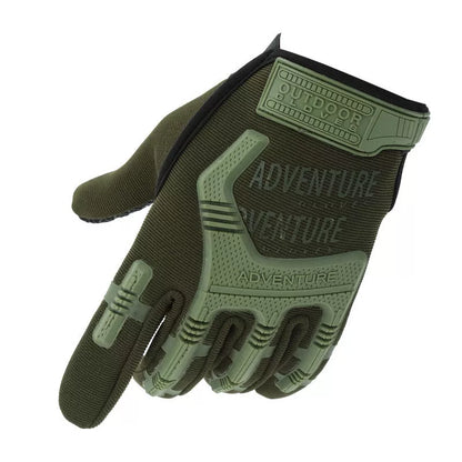 Camouflage full finger gloves for outdoor activities with durable staircase cloth and microfiber fabric