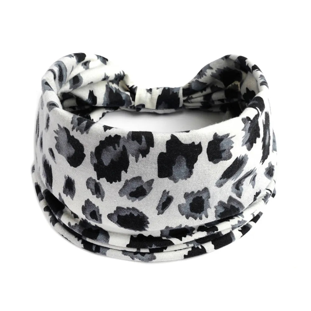 Bohemian cloth yoga sports headband with floral and polka dot patterns, available in multiple colours.