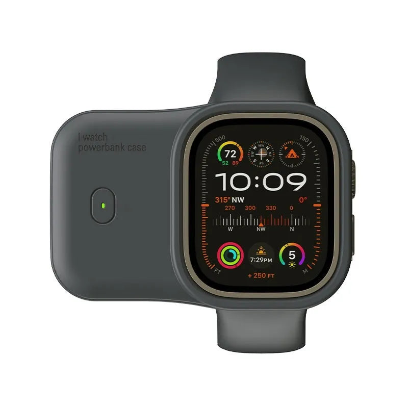 Apple Watch portable wireless charging case power bank with silicone protective sleeve