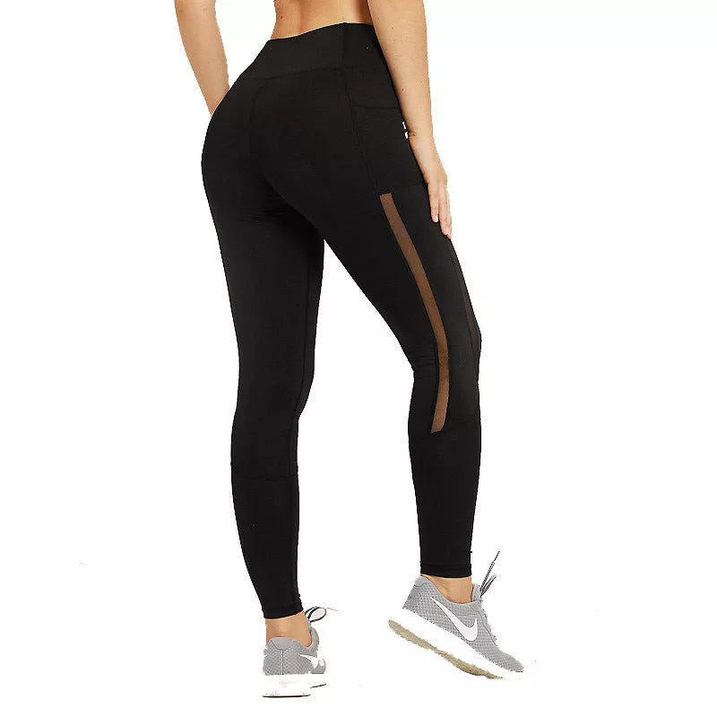 Women's high waist pocket leggings in solid colors with breathable fleece lining