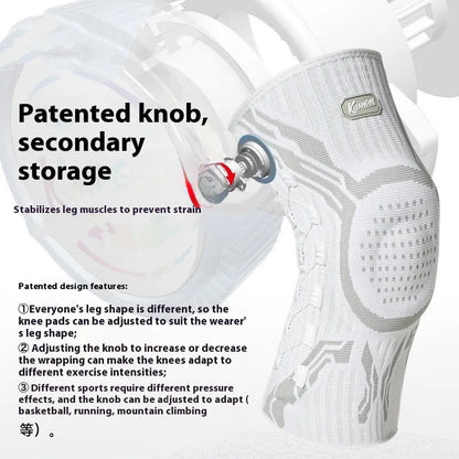 Grey-white sports knee pads showing single-sided left and right foot designs for basketball football running