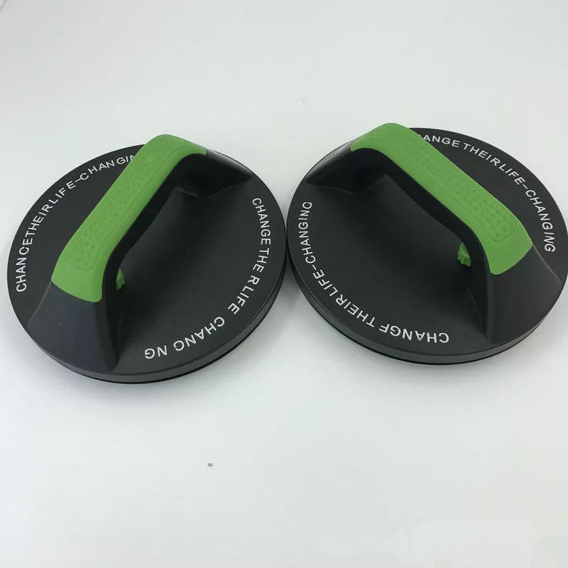 Fixed round push-ups fitness equipment in black and blue for muscle training