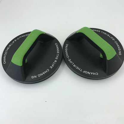 Fixed round push-ups fitness equipment in black and blue for muscle training