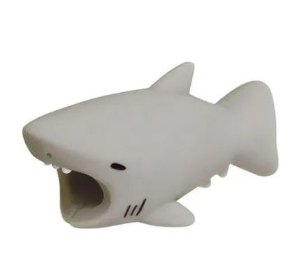 Silicone animal-shaped cable protector for Apple iPhone lightning charging cable.