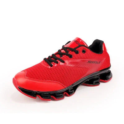 Blade Warrior Sneakers in green, white, black, and red with breathable mesh upper and rubber outsole