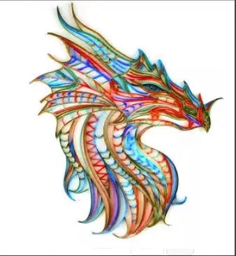 Handmade quilted paper painting craft kit with tools and materials for DIY decor