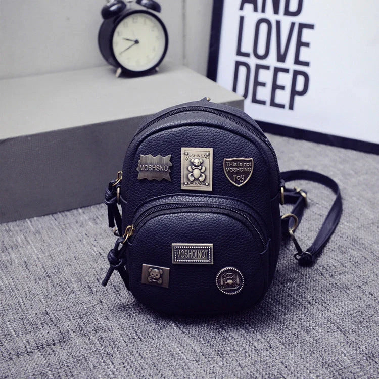 Korean fashion mini shoulder bag with square oblique cross design in PU material