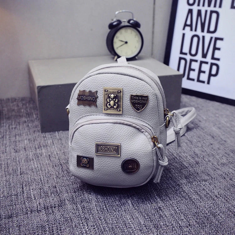 Korean fashion mini shoulder bag with square oblique cross design in PU material