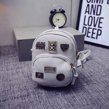 Korean fashion mini shoulder bag with square oblique cross design in PU material