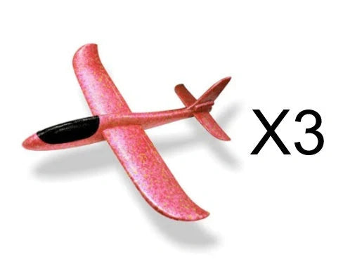 Luminous Hand Launch Flying Foam Airplane with built-in lights for night flying