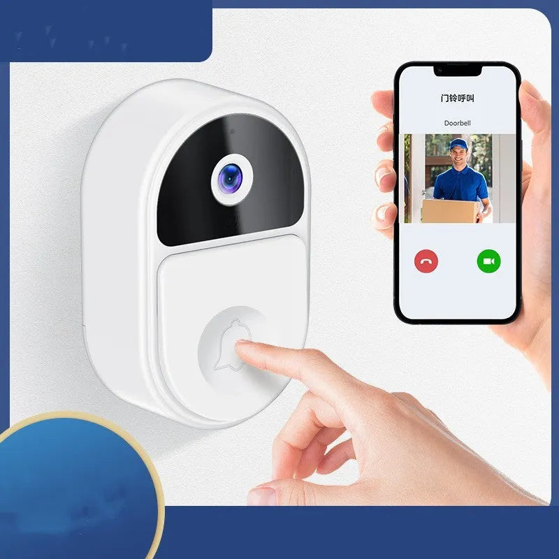 Doodle Smart Visual Doorbell V8 two-way intercom with USB charging, 5V power supply, ding-dong ringtone for outside room installation, available in Iwfcam version black, Iwfcam version white, Tuya version black, Tuya version white