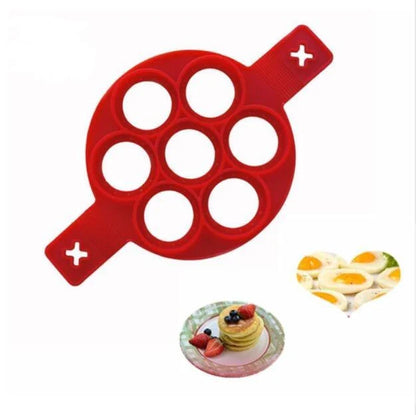 Silicone Pancake Maker in various shapes and colors for easy, mess-free pancake making