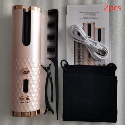Multifunctional Automatic Wireless Curling Iron with LCD display and cordless design
