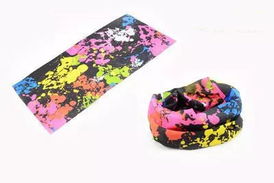 Polyester sports bandana for cycling and sun protection in various patterns