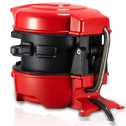 European standard red sandwich toaster with plastic stainless steel body and compact design