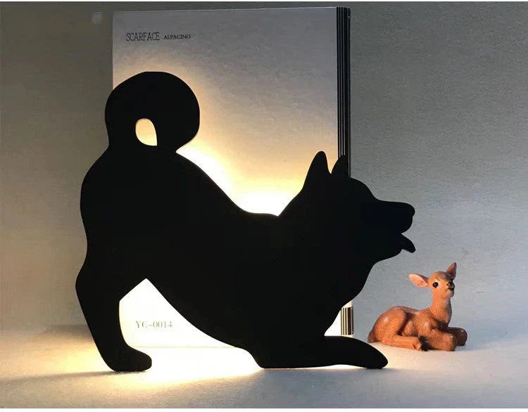 Illuminating pet-themed night light with smart sound sensor and customizable design