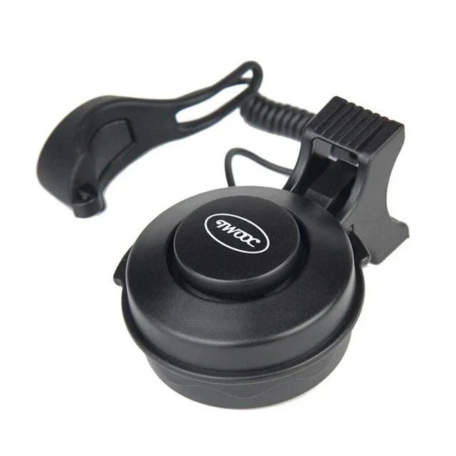 Compact bicycle horn with built-in Bluetooth speaker, available in multiple color options