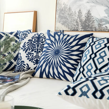 Chinese classical embroidered pillowcase 45x45cm with PP cotton filler and four style options