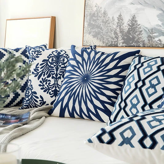 Chinese classical embroidered pillowcase 45x45cm with PP cotton filler and four style options