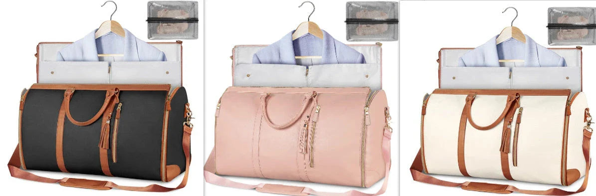 Spacious Travel Duffel Bag - Versatile Women's Handbag with Folding Suit Compartment in Multiple Color Options