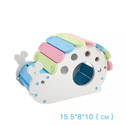 Colorful PVC hamster nest playhouse with ladder for pet exercise and fun