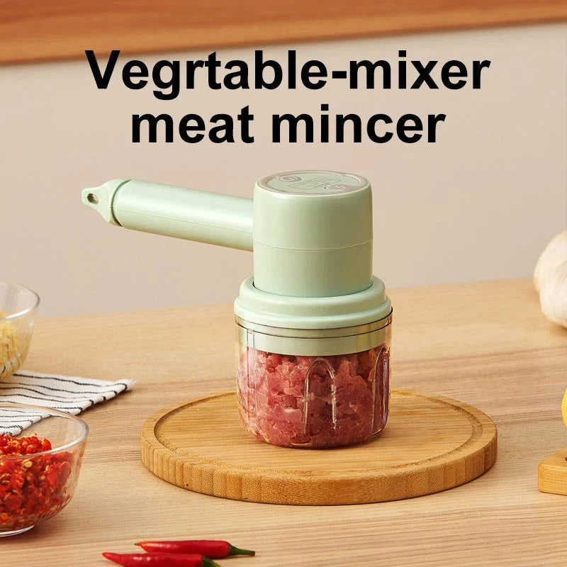 Cordless Electric Hand Mixer with 3-speed settings, rechargeable design, and whisk and egg beater attachments for baking
