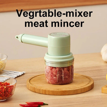 Cordless Electric Hand Mixer with 3-speed settings, rechargeable design, and whisk and egg beater attachments for baking
