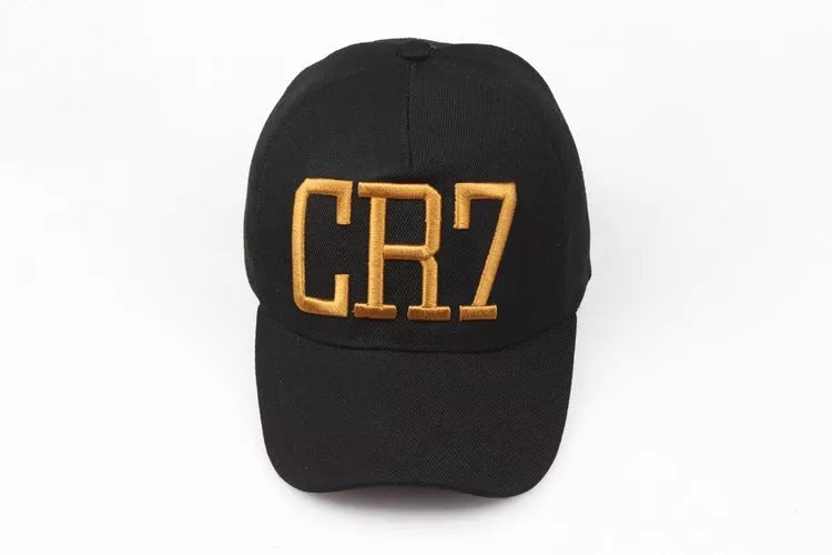 C Ronaldo CR7 baseball cap in black with high top and big eaves design