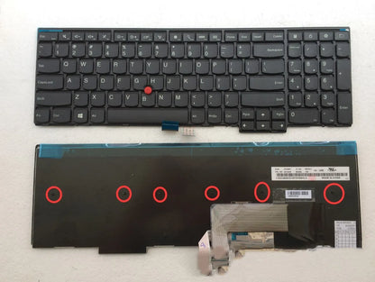 Black laptop keyboard replacement for Lenovo E531 W541 T550 W550 W550s models with USB connection