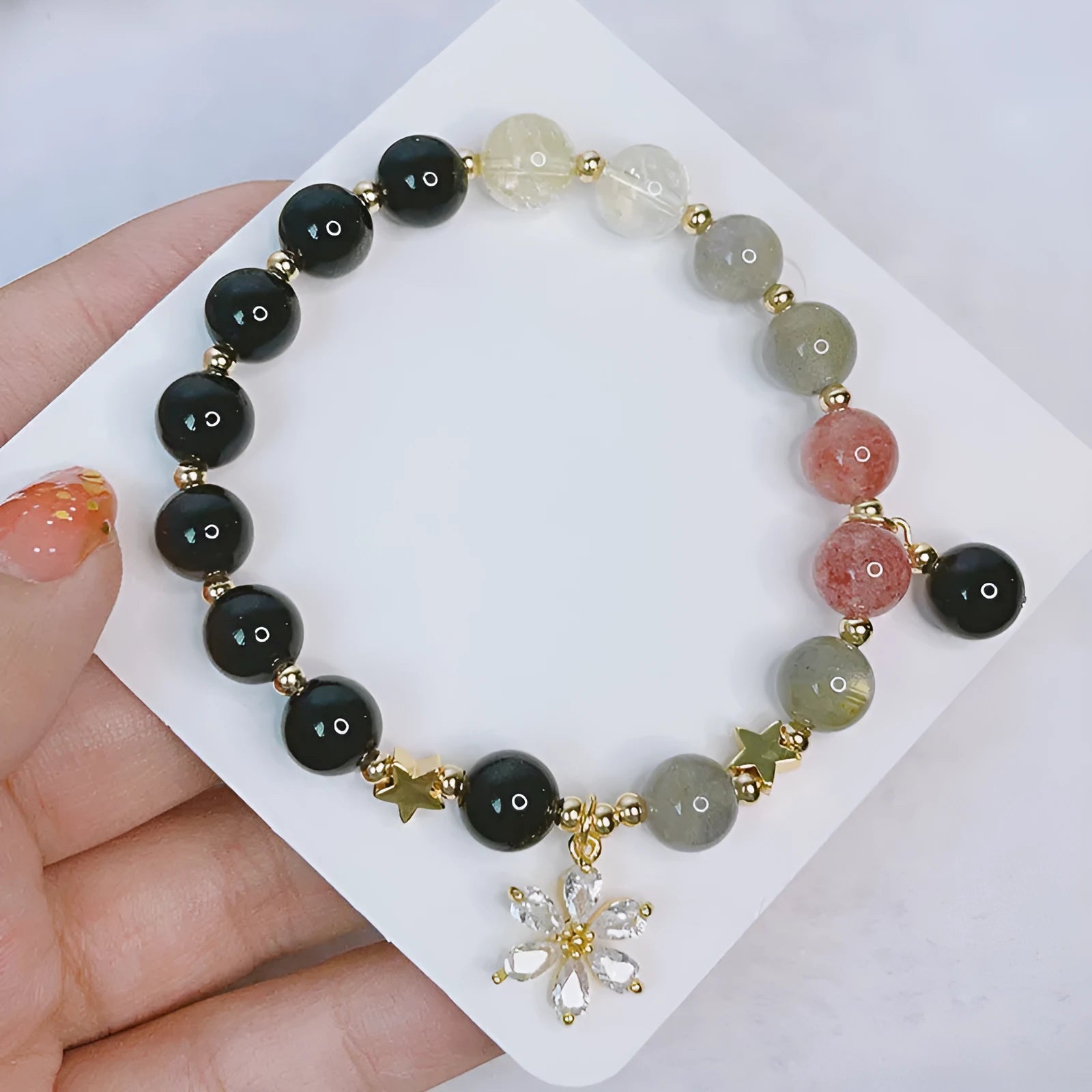 Silverstone electroplated bracelet for women with sweet cool style and flower, heart, or star charm options