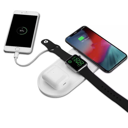 Three-in-one Wireless Charger with multi-device support and minimalist design