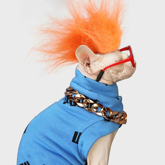 Adjustable dog wig for pet costumes in multiple colors